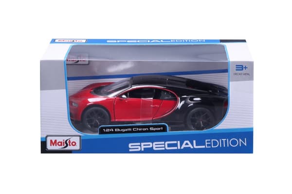 Model kompozytowy Bugatti Chiron sport czarno-czerwony