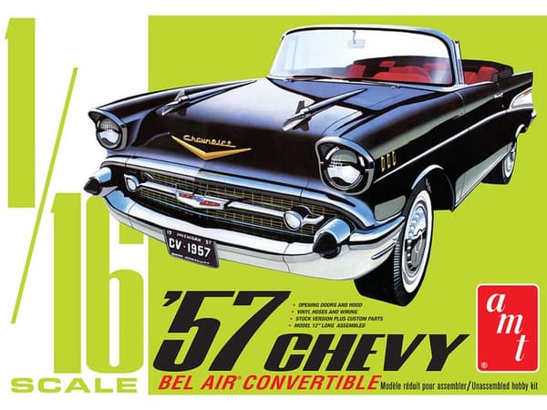 Plastmodell - Bil 1:16 1957 Chevy Bel Air Cabriolet