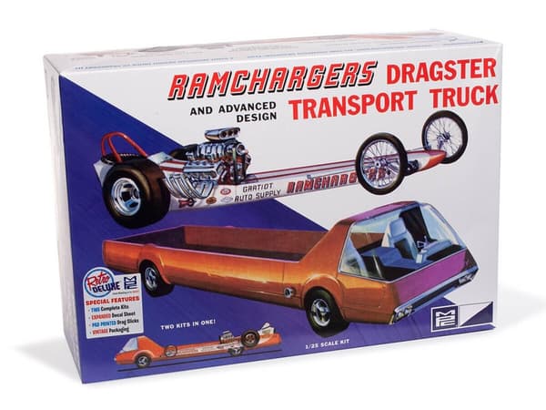 Plastmodel - Bil 1:25 Ramchargers Dragster & Transporter Truck