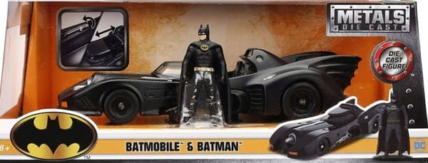BATMOBILE Batman 1989 model JADA 1:24 metal med Batman figur