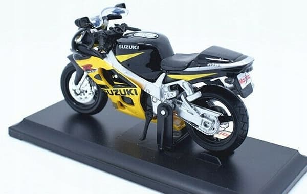 SUZUKI GSX R600 på stativ modell 1:18 Maisto