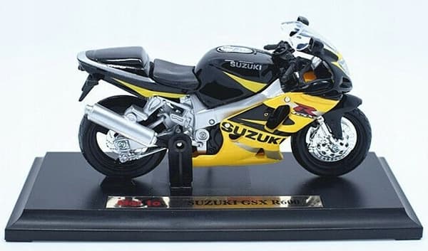 SUZUKI GSX R600 på stativ modell 1:18 Maisto