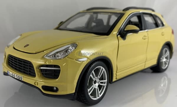 Porsche Cayenne Turbo gul 1:24 Bburago 21056