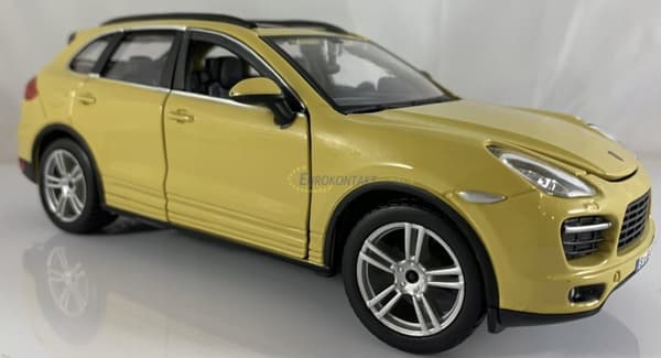 Porsche Cayenne Turbo gul 1:24 Bburago 21056