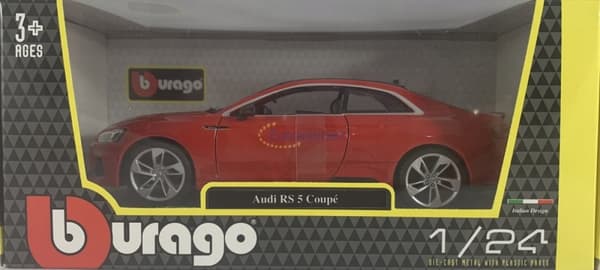 Audi RS 5 coupé rød 1:24 model Bburago 21090