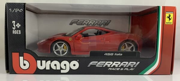 FERRARI 458 Italia rød model Bburago 26003