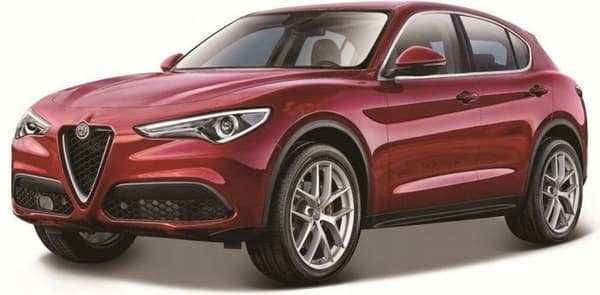 Alfa Romeo Stelvio röd 1:24 modell Bburago 21086