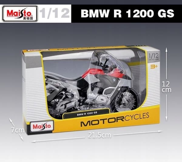 BMW R 1200 GS motorcykel modell 1:12 Maisto 68204