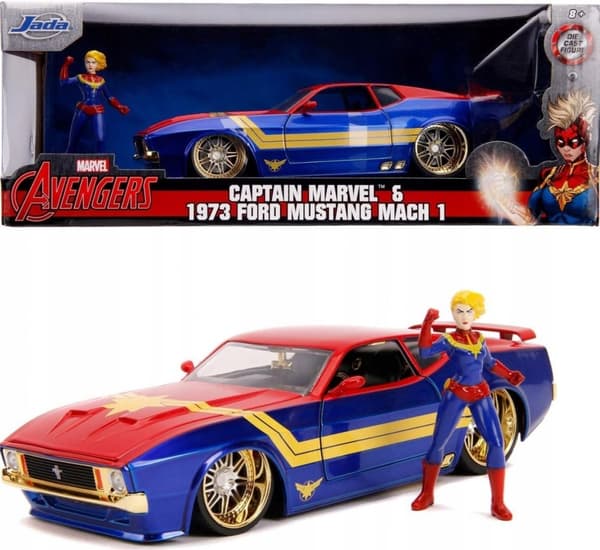 Ford Mustang '73 Kapten Marvel AVENGERS JADA 1:24