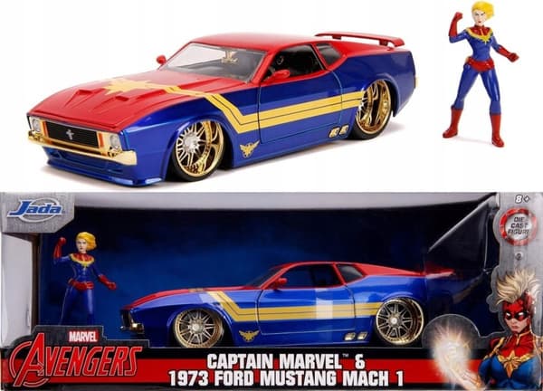 Ford Mustang '73 Kapten Marvel AVENGERS JADA 1:24