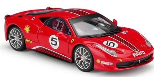 FERRARI 458 Challenge #5 rød model Bburago 26302