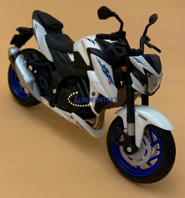 SUZUKI GSX S750 ABS på stativ model 1:18 Maisto
