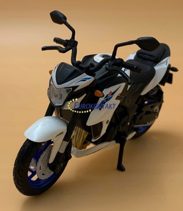 SUZUKI GSX S750 ABS på stativ model 1:18 Maisto