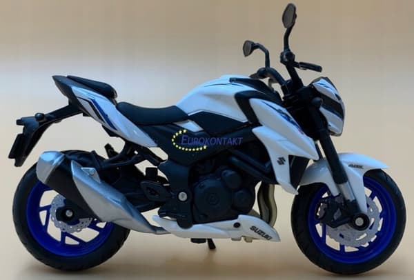 SUZUKI GSX S750 ABS på stativ model 1:18 Maisto