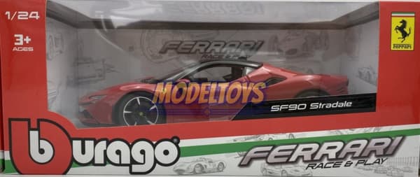 FERRARI SF90 Stradale rød 1:24 Bburago 26028