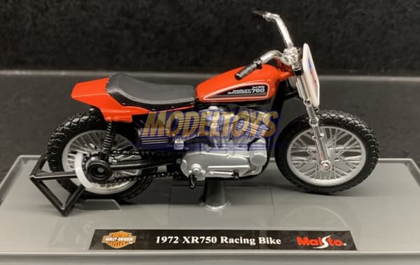 HARLEY DAVIDSON XR750 1972 kilpapyörä 1:18 Maisto
