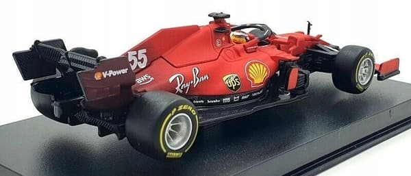 F1 bil FERRARI SF21 #55 Sainz HJELM BBurago 1:43