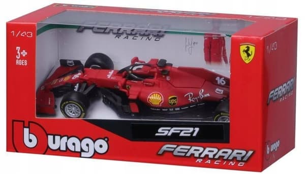 F1 FERRARI SF21 2021 Kap. Leclerc #16 BBurago 1:43