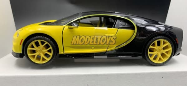 BUGATTI Chiron gul 1:24 modell Maisto 31514