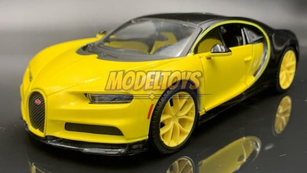 BUGATTI Chiron gul 1:24 modell Maisto 31514