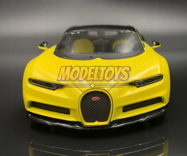 BUGATTI Chiron gul 1:24 modell Maisto 31514