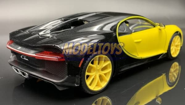 BUGATTI Chiron gul 1:24 modell Maisto 31514