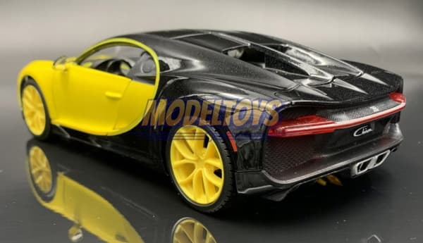 BUGATTI Chiron gul 1:24 modell Maisto 31514