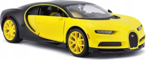 BUGATTI Chiron gul 1:24 modell Maisto 31514