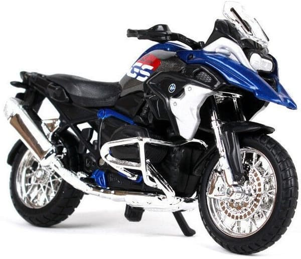 BMW R 1200 GS 2017 på stativ modell 1:18 Maisto