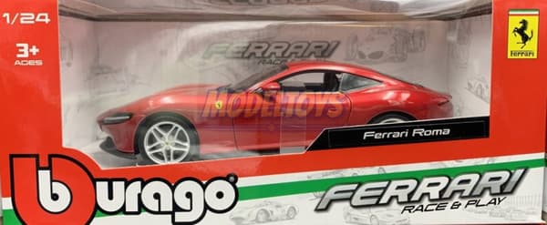 FERRARI Roma röd modell 1:24 Bburago 26029