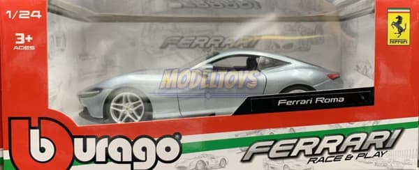 FERRARI Roma silver modell 1:24 Bburago 26029