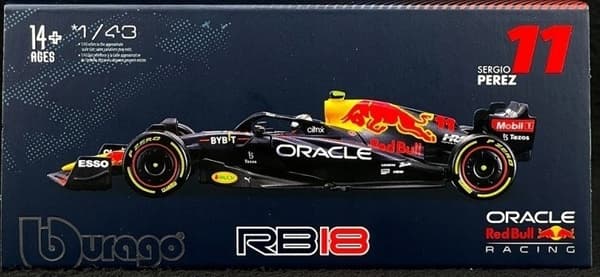 RB18 F1 RedBull 2022 #11 Perez HJÄLM BBurago 1:43