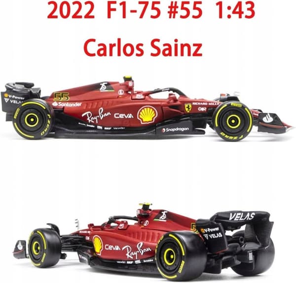 F1 FERRARI F1-75 2022 C. Sainz #55 BBurago 1:43
