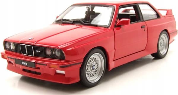 BMW M3 (E30) 1986 1:24 modell Bburago 21100 röd