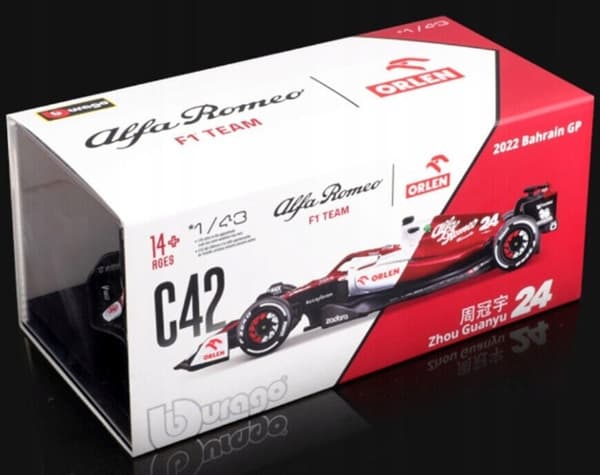 ALFA ROMEO C42 F1 2022 24 Guanyu HJÄLM BBurago 1:43