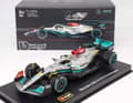 Miniatyrbild 1 av 11: F1-bil Mercedes W13 Hamilton HJÄLM BBurago 1:43