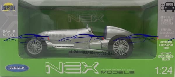 MERCEDES W125 1937 silver modell 24109 Welly 1:24