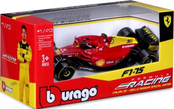 F1 FERRARI F1-75 MONZA 22 Leclerc #16 BBurago 1:43