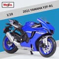 Miniatyrbillede 7 af 11: YAMAHA TYZF-R1 2021 model på stand 1:18 Maisto