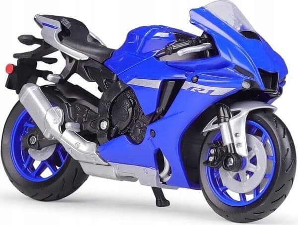 YAMAHA TYZF-R1 2021 model på stand 1:18 Maisto