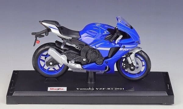 YAMAHA TYZF-R1 2021 model på stand 1:18 Maisto