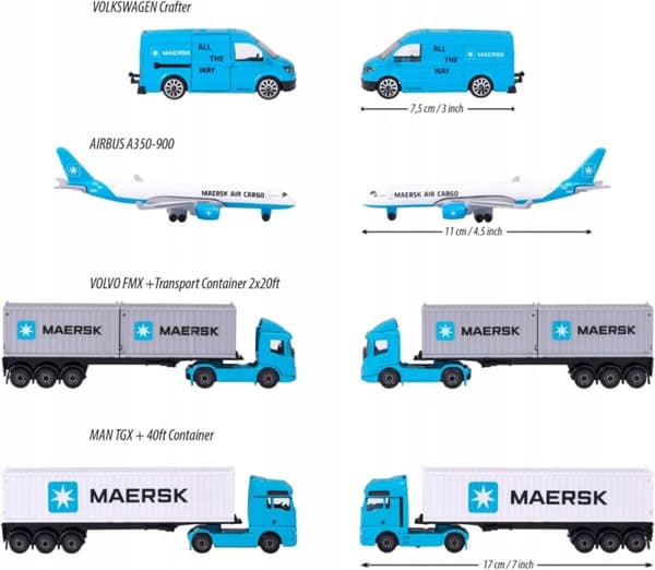 MAERSK MAN TGX Majorette Logistic METALcontainer 40 fod