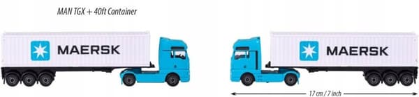 MAERSK MAN TGX Majorette Logistic METALcontainer 40 fod