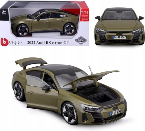 Audi RS e-tron GT 2022 grøn 1:18 BBurago 11050