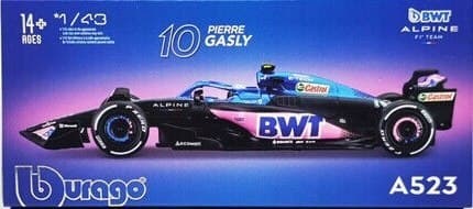 F1 BWT Alpine A523 #10 P. Gasly HJÄLM BBurago 1:43
