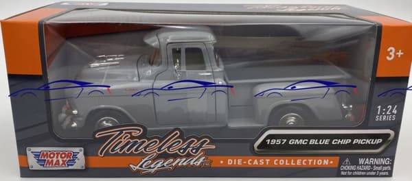 1955 GMC Blue Chip pickup grå 1:24 Motormax 79382