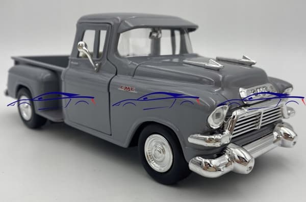 1955 GMC Blue Chip pickup grå 1:24 Motormax 79382