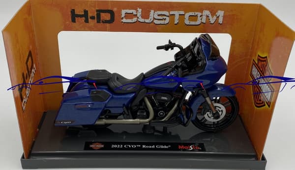 HARLEY-DAVIDSON 2022 CVO Road Glide 1:18 Maisto blå