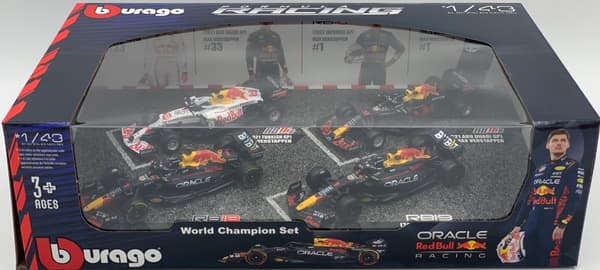 Red Bull F1 KUN Verstappen 2021-2023 RB19 RB18 RB16B BBurago 1:43
