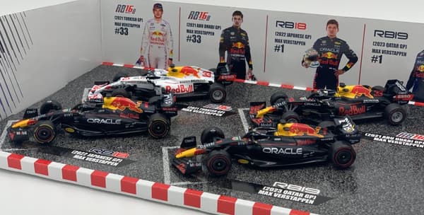 Red Bull F1 KUN Verstappen 2021-2023 RB19 RB18 RB16B BBurago 1:43
